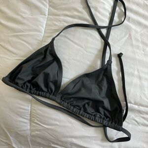 SKIMS Triangle Bikini Top - Size XL - Onyx - Worn Once